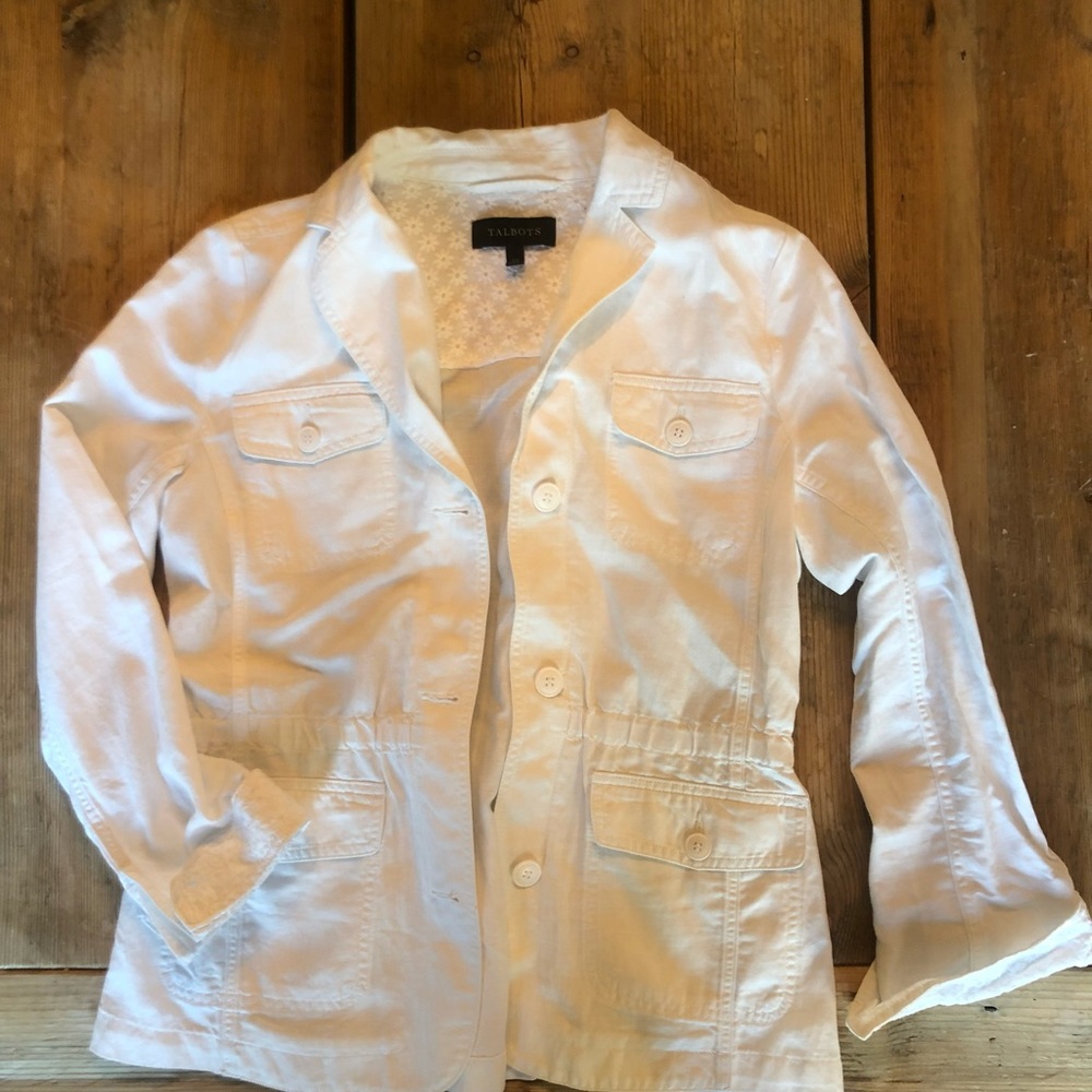 Talbots White Spring Jacket